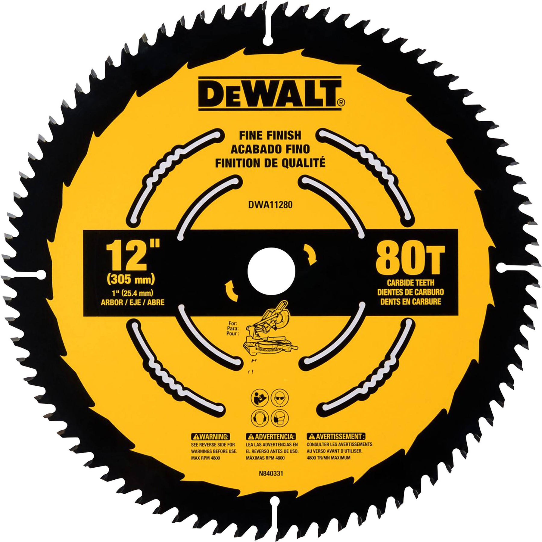 DeWalt Circular Saw Blade 12" 80T